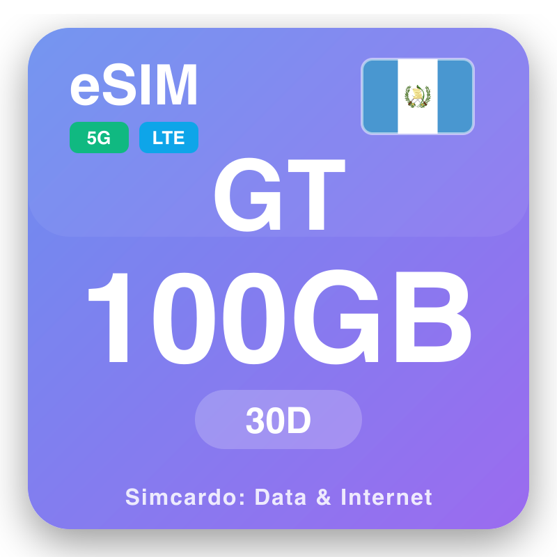 eSIM Guatemala - plan done vwayaj ak entènèt mobil