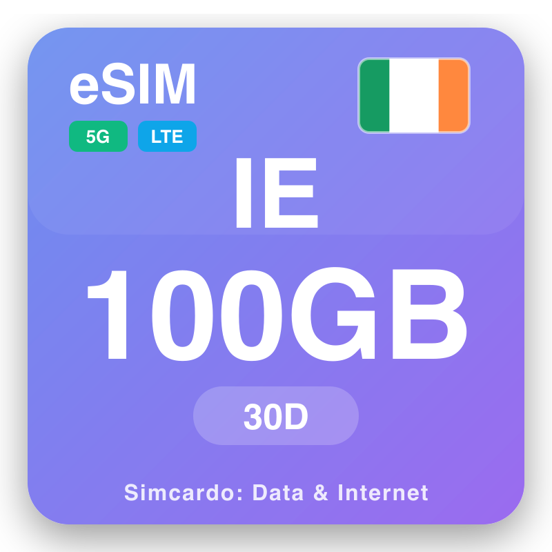 eSIM Ireland - reisdataplannen en mobiel internet