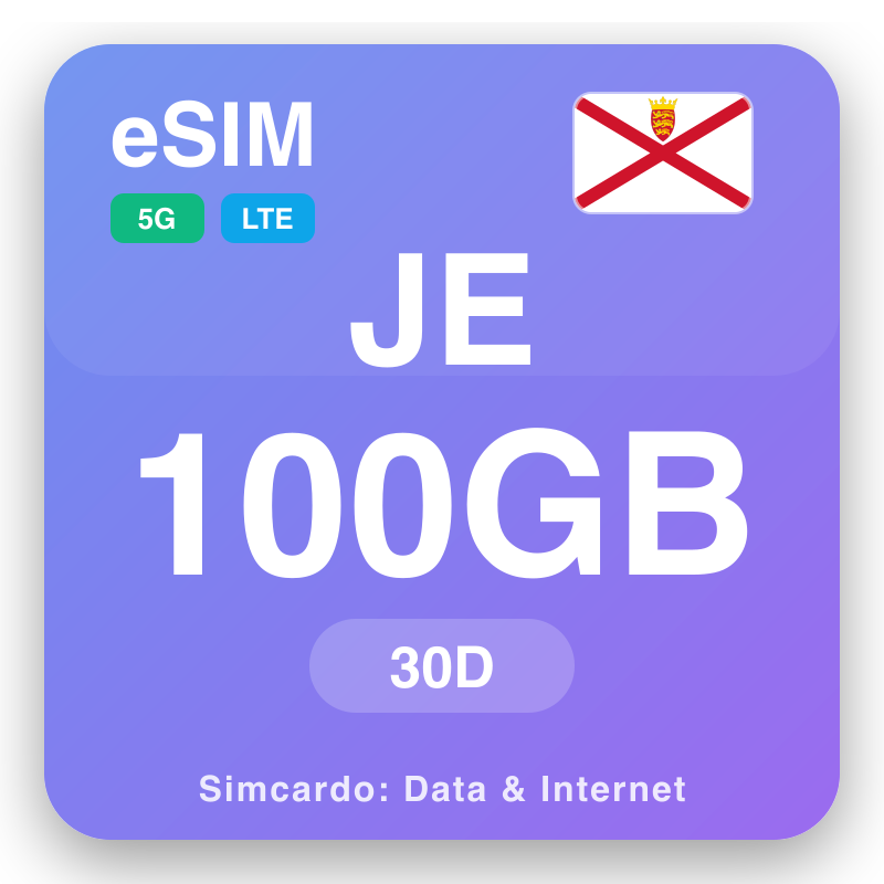 eSIM Jersey - datové tarify a mobilní internet pro cestování