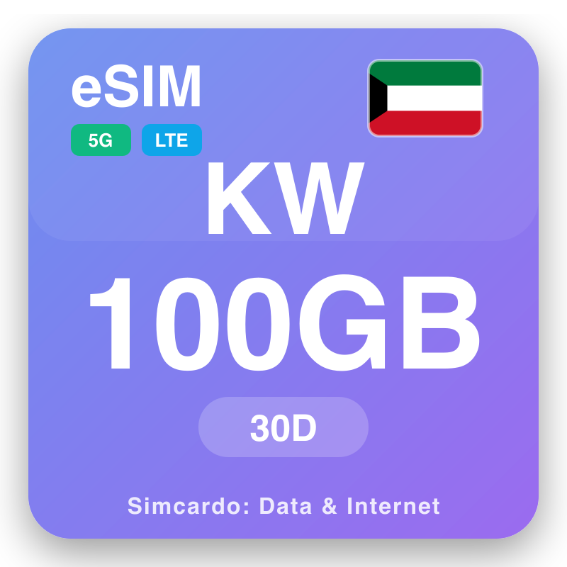 eSIM Kuwayt - qorshayaasha xogta safarka iyo internetka moobaylka