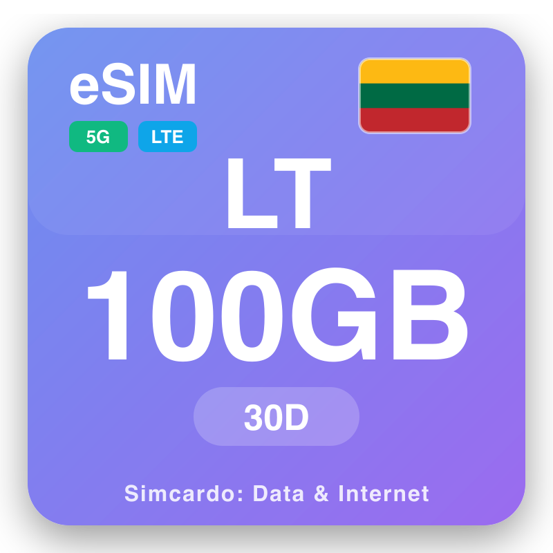 eSIM Lituània - plans de dades de viatge i internet mòbil