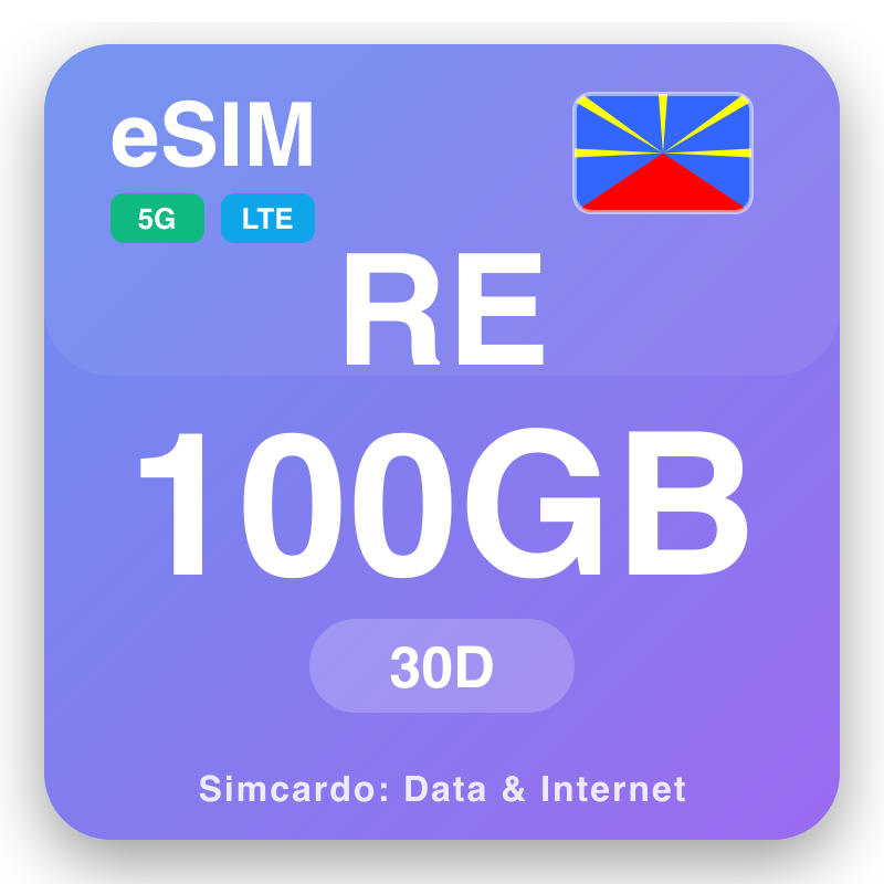 eSIM Réunion - plan done vwayaj ak entènèt mobil