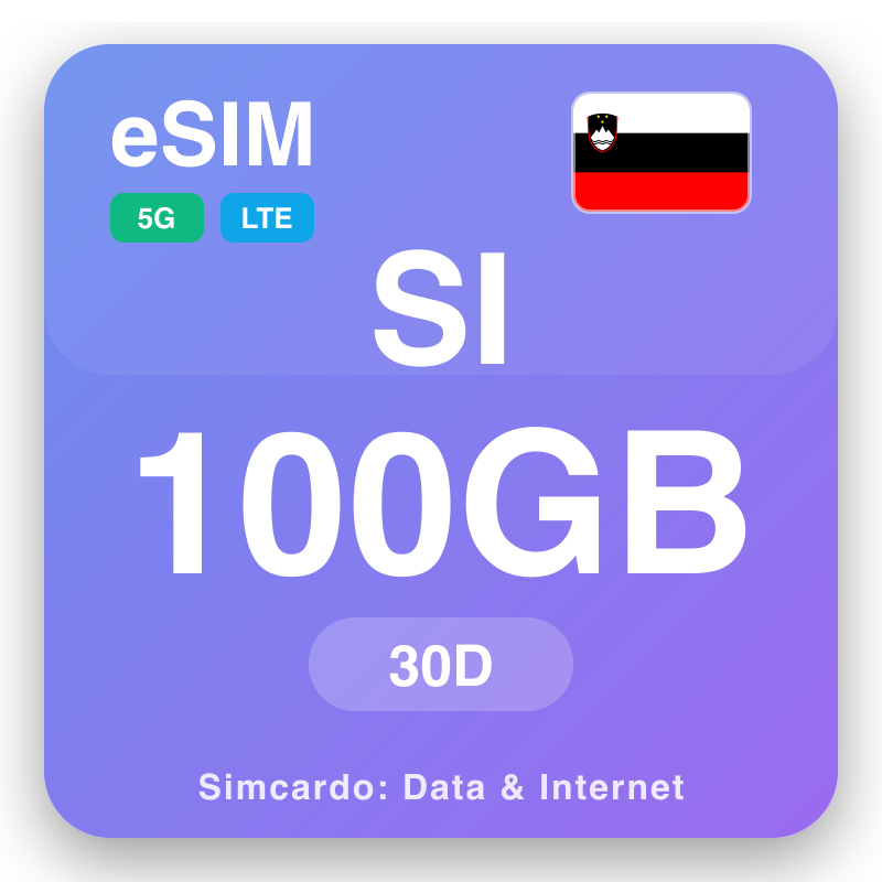 eSIM Slóvenía - ferðagagnaplan og farsíma internet