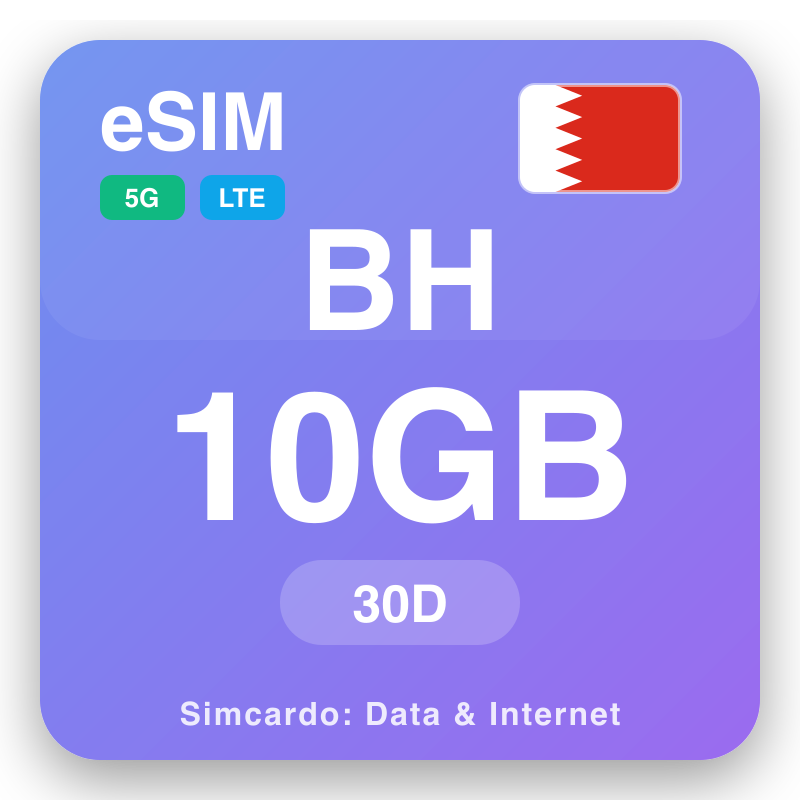 eSIM BH - gahunda z'ibikoresho bya interineti y'ubukerarugendo na mobile