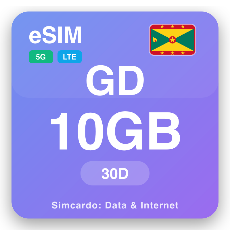eSIM Grenada - reisedataplaner og mobil internett