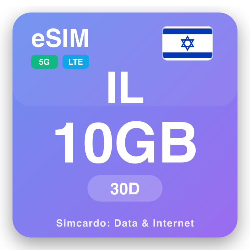 eSIM Israel - gói dữ liệu du lịch và internet di động