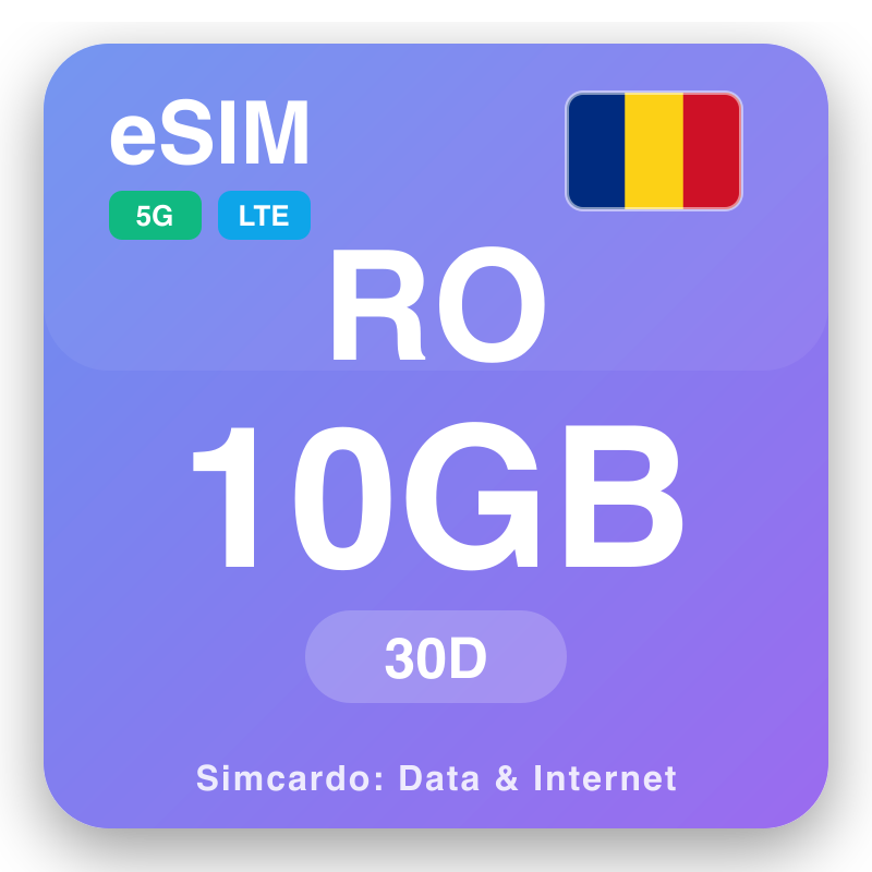 eSIM Romania - reisdataplannen en mobiel internet