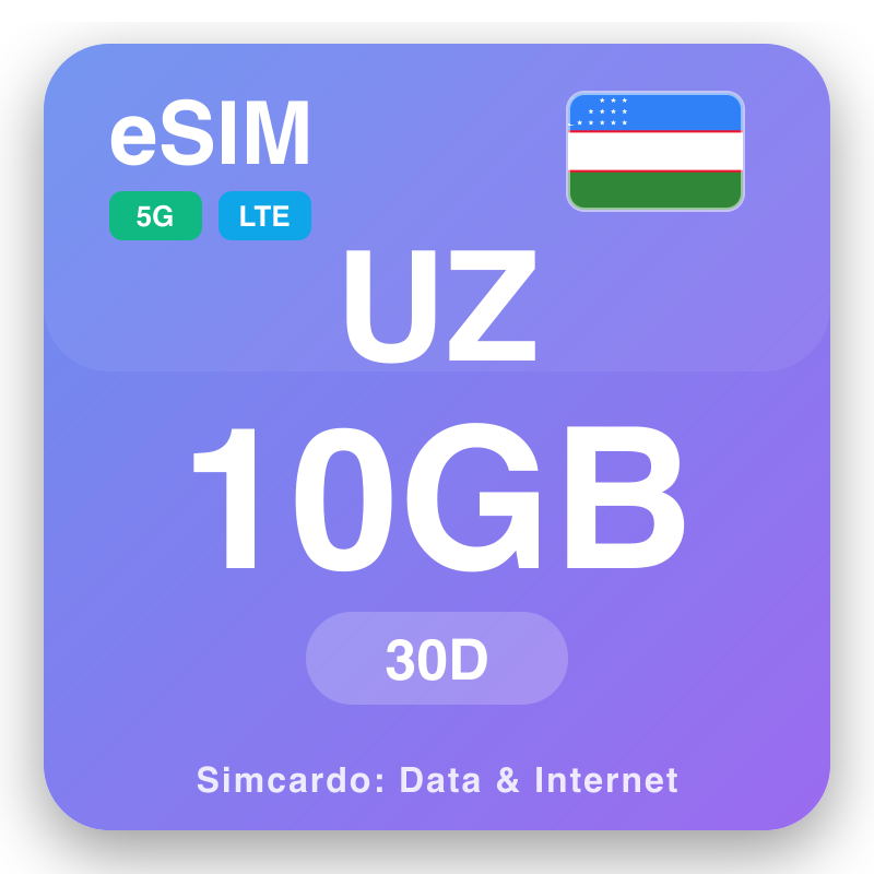 eSIM Uzbekistan - reisdataplannen en mobiel internet