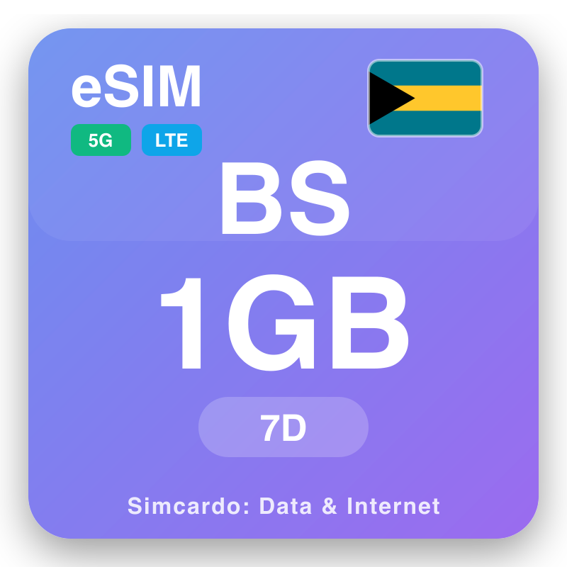eSIM Bahama 1 GB për 7 ditë