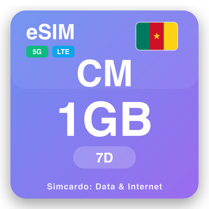 eSIM Kamerun 1 GB i 7 dager