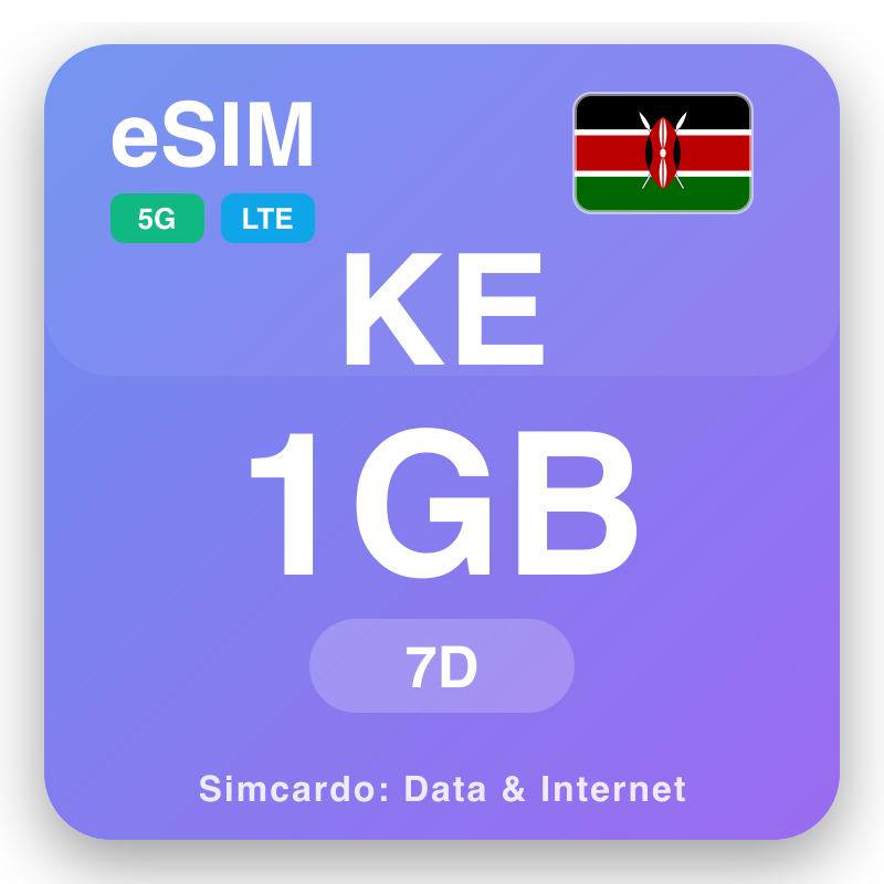 eSIM Kenya - reisedataplaner og mobil internett