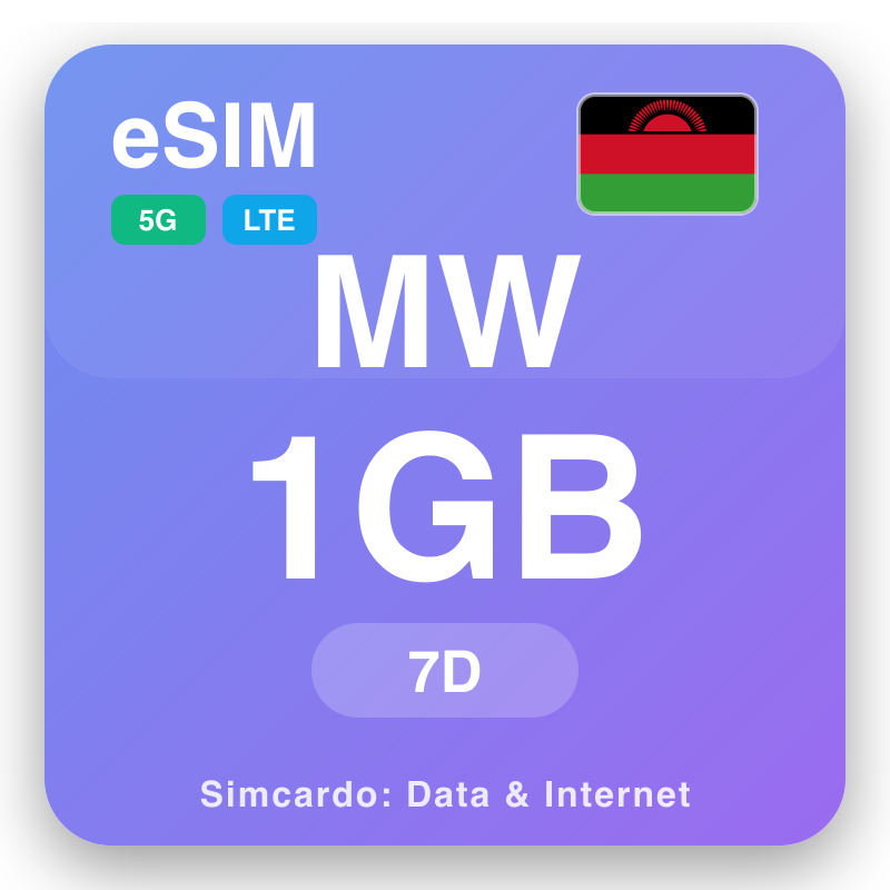 eSIM Malawi 1 GB cho 7 ngày