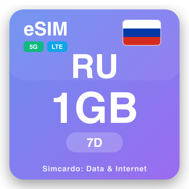 eSIM Nga 1 GB cho 7 ngày