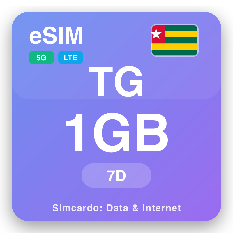 eSIM Togo - sumaq data planchaykuna y mobile internet