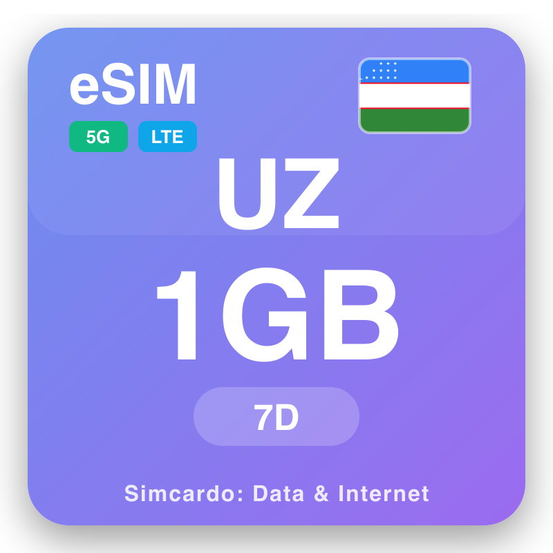 eSIM Uzbekistan - reisdataplannen en mobiel internet