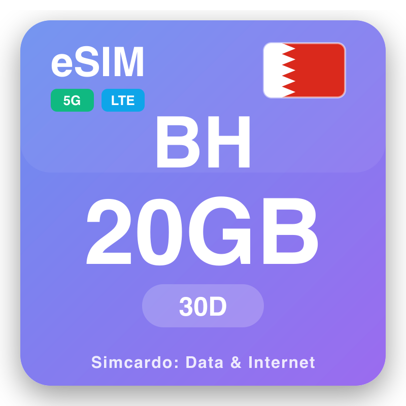 eSIM BH - gahunda z'ibikoresho bya interineti y'ubukerarugendo na mobile