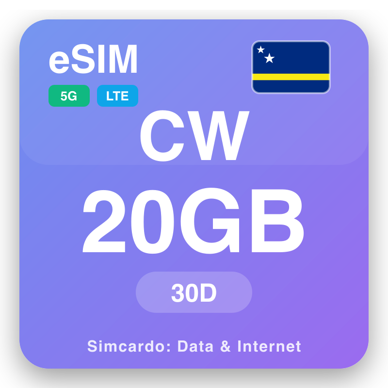 eSIM Curazao - planes de datos de viaje e internet móvil