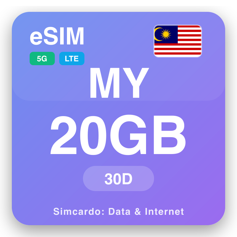 eSIM Malezja - plany danych podróżnych i mobilny internet