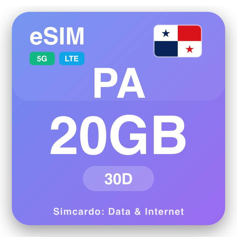 eSIM PA 20 GB ku 30 iminsi