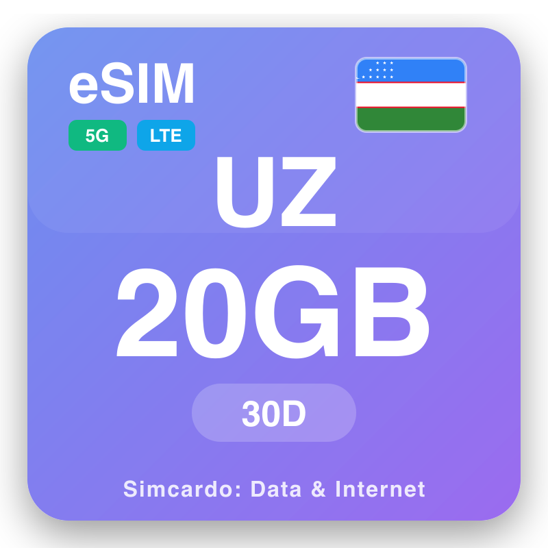 eSIM Uzbekistan - reisdataplannen en mobiel internet