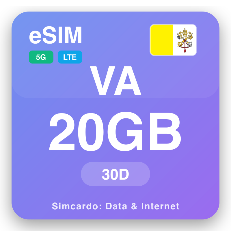 eSIM Vatican City - reisdataplannen en mobiel internet