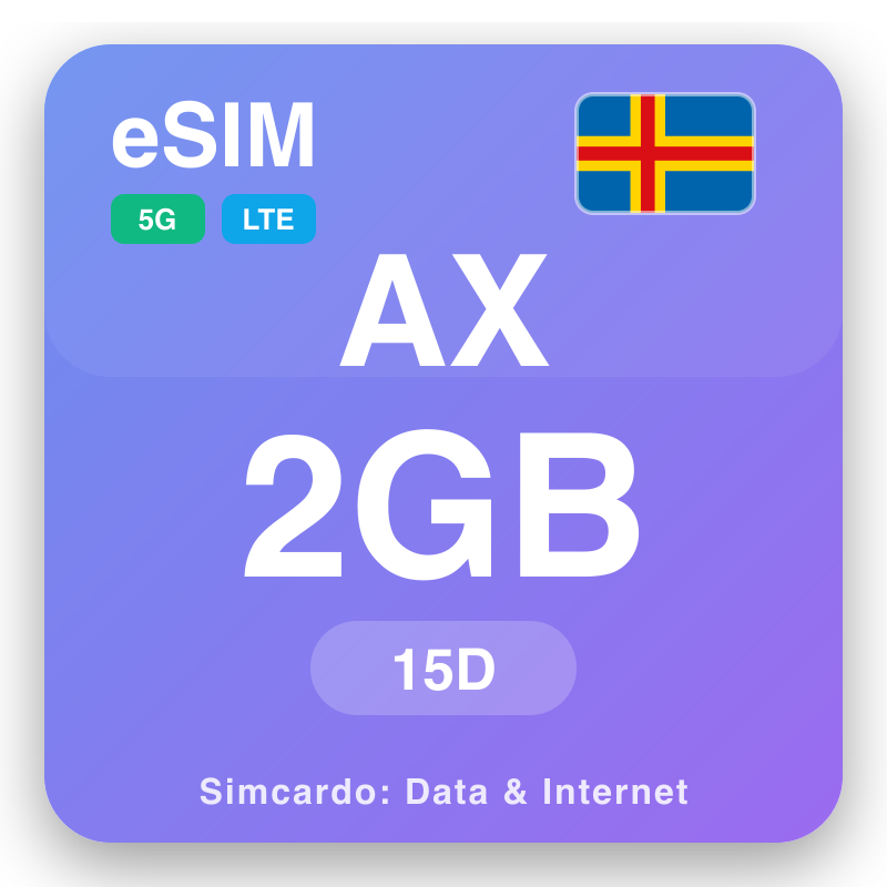 eSIM Álandseyjar - ferðagagnaplan og farsíma internet