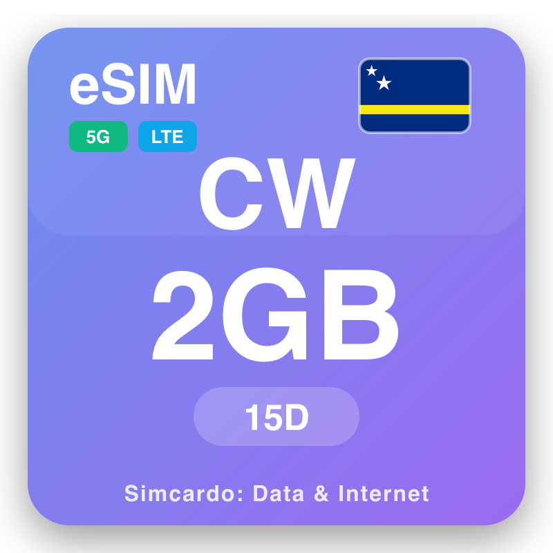 eSIM Curazao 2 GB para 15 ñiqin