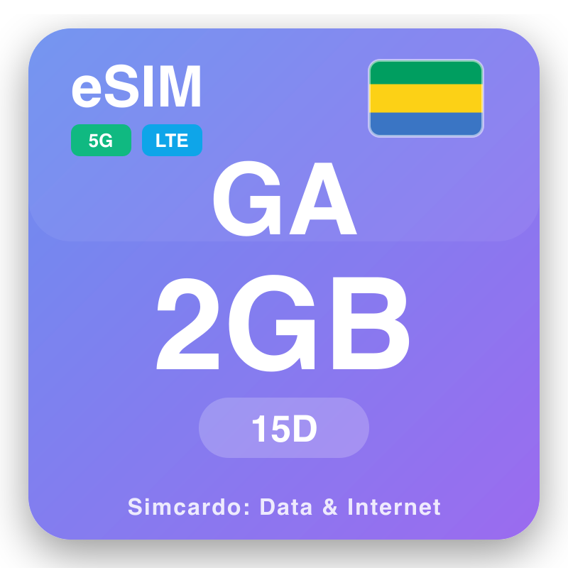 eSIM Gabon 2 GB cho 15 ngày