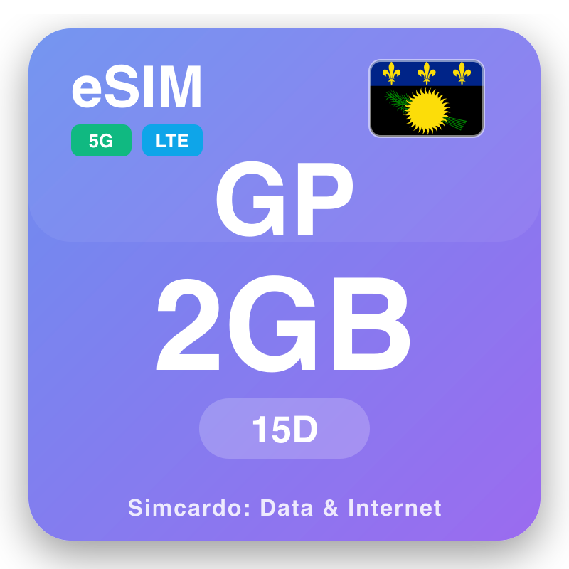 eSIM Guadalupa 2 GB per 15 giorni