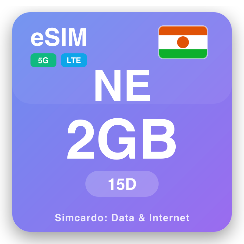 eSIM Niger 2 GB för 15 dagar