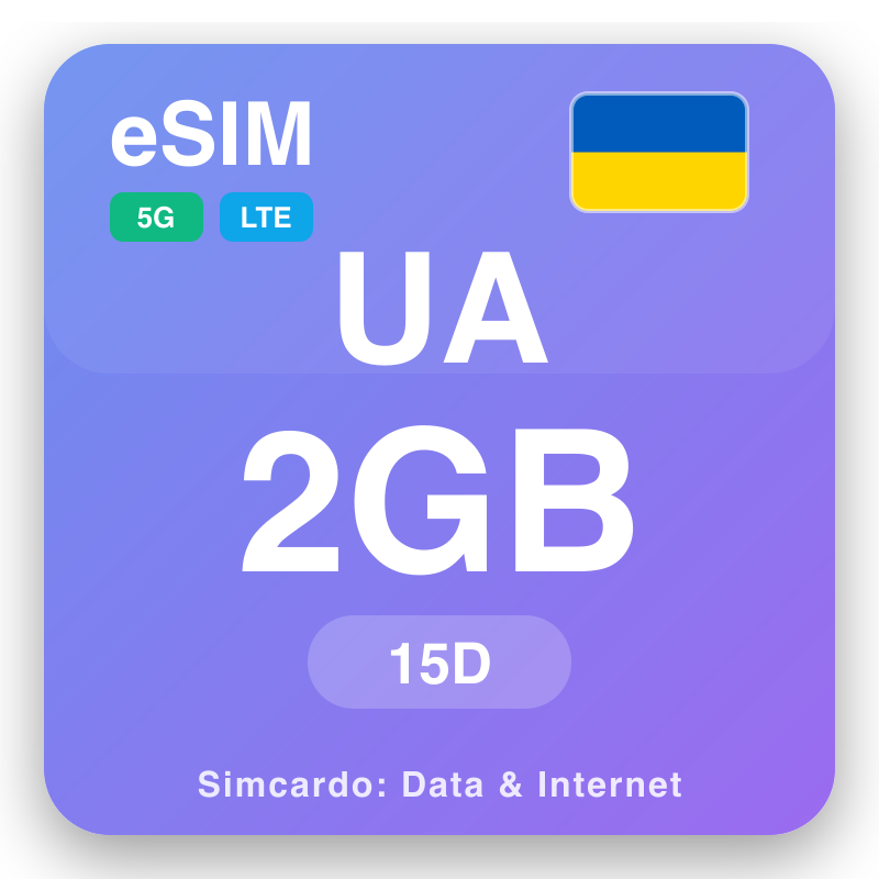 eSIM Ucraína - plans de datos de viaxe e internet móbil