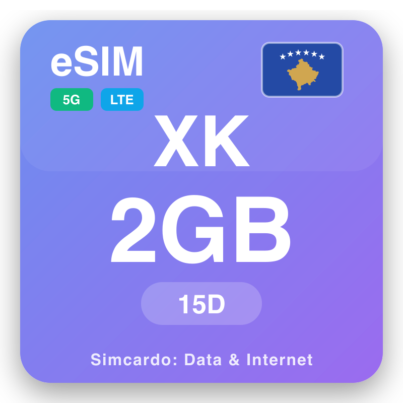 eSIM Косово - planovi podataka za putovanje i mobilni internet