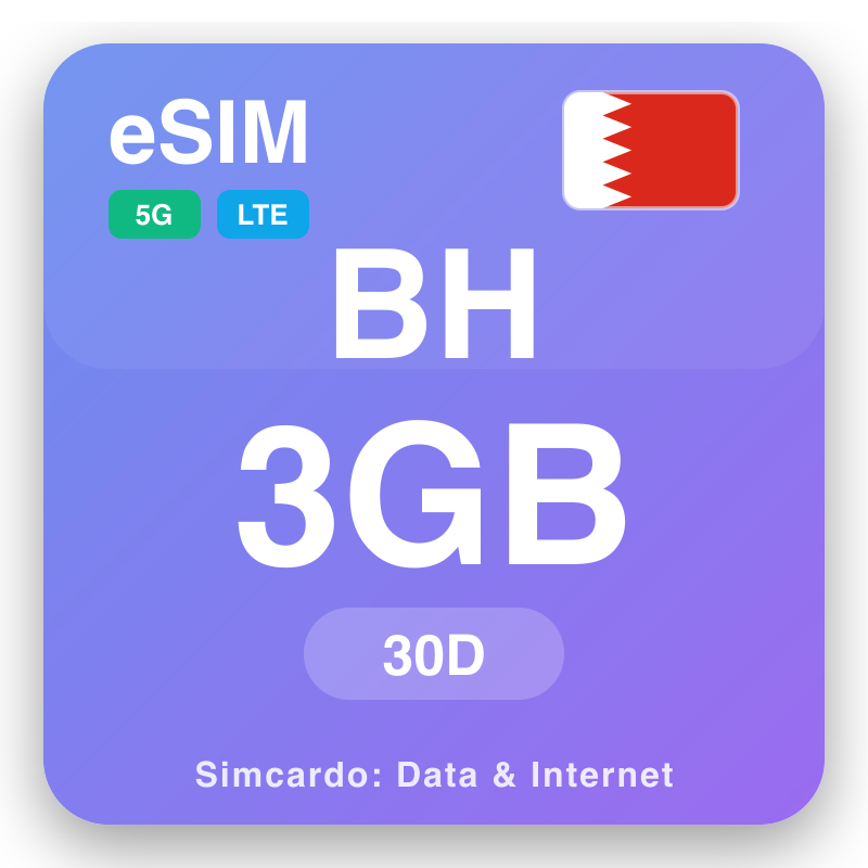 eSIM BH - gahunda z'ibikoresho bya interineti y'ubukerarugendo na mobile