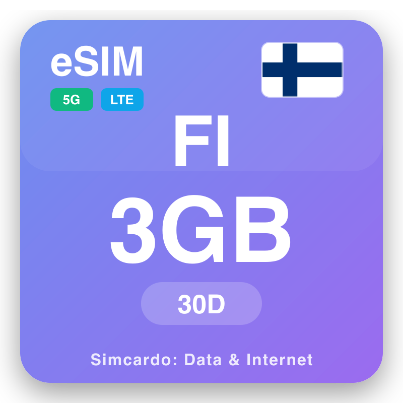 eSIM Финска - planovi podataka za putovanje i mobilni internet