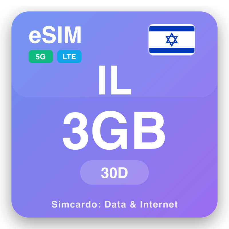 eSIM Israel - gói dữ liệu du lịch và internet di động