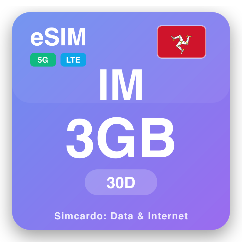 eSIM IM - gahunda z'ibikoresho bya interineti y'ubukerarugendo na mobile