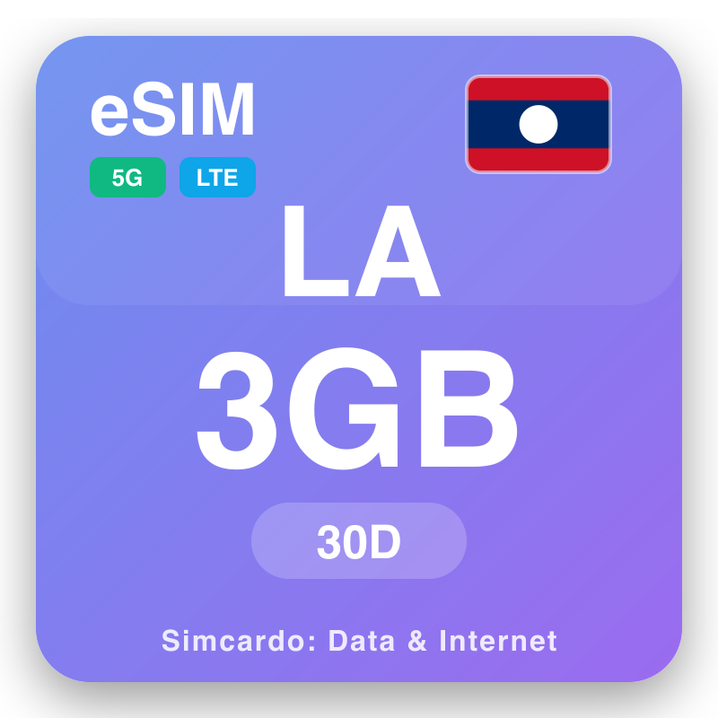 eSIM LA 3 GB mo 30 ra