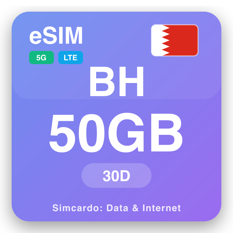 eSIM BH - gahunda z'ibikoresho bya interineti y'ubukerarugendo na mobile