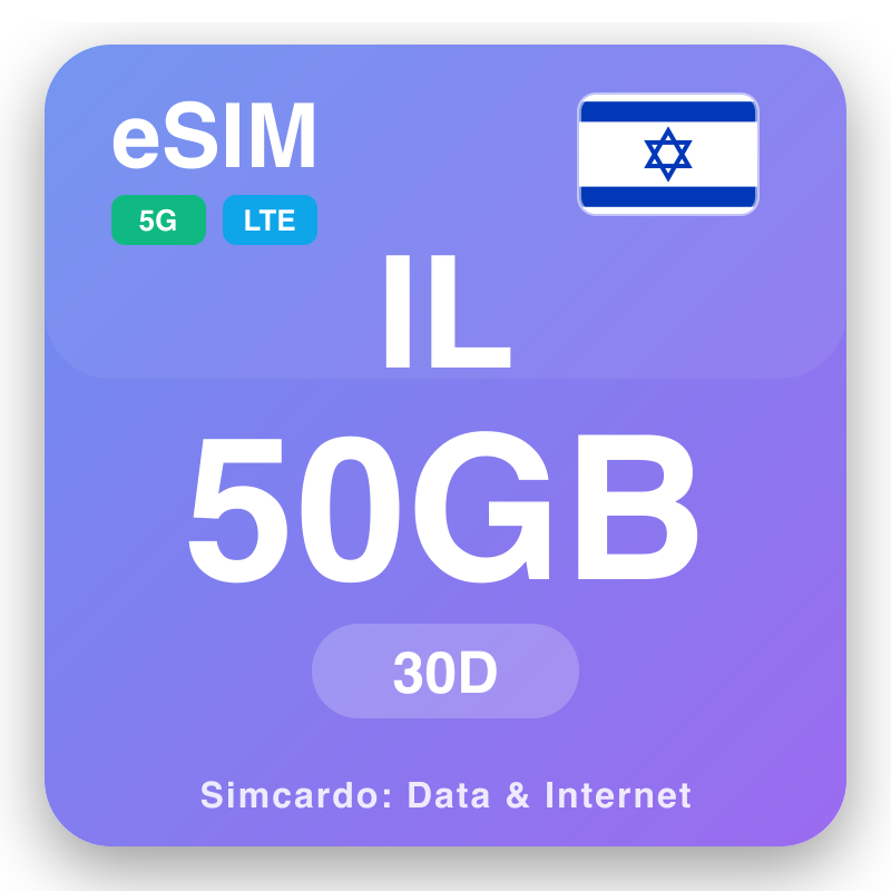 eSIM Israel - gói dữ liệu du lịch và internet di động