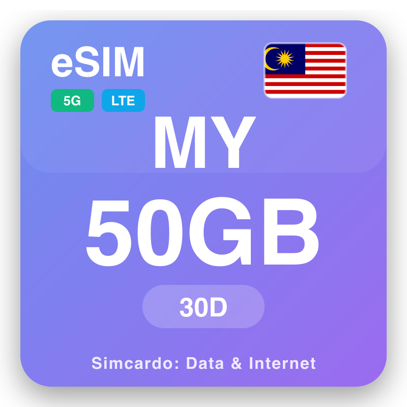 eSIM Malezja - plany danych podróżnych i mobilny internet