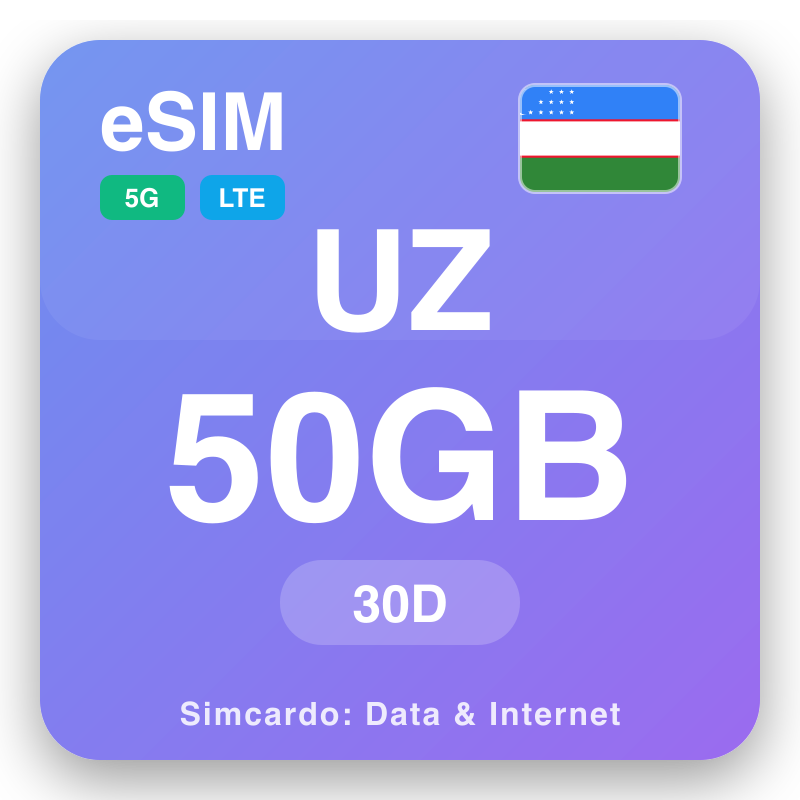 eSIM Uzbekistan - reisdataplannen en mobiel internet