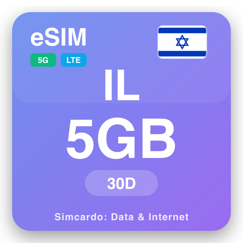 eSIM Israel - gói dữ liệu du lịch và internet di động