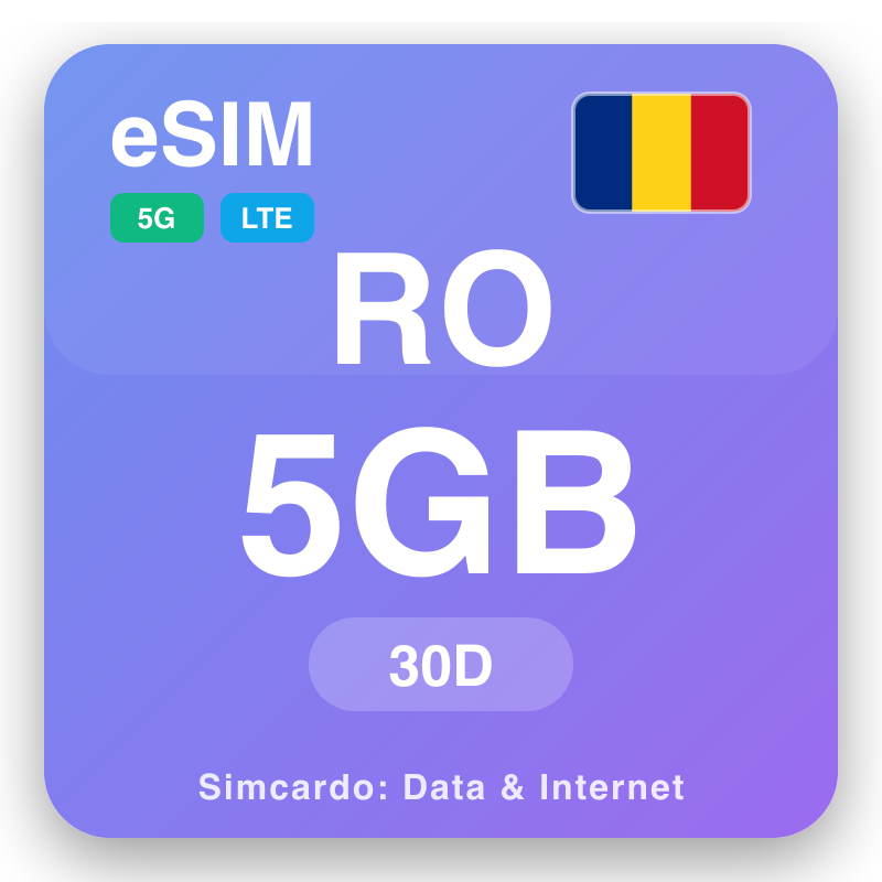 eSIM Romania - reisdataplannen en mobiel internet