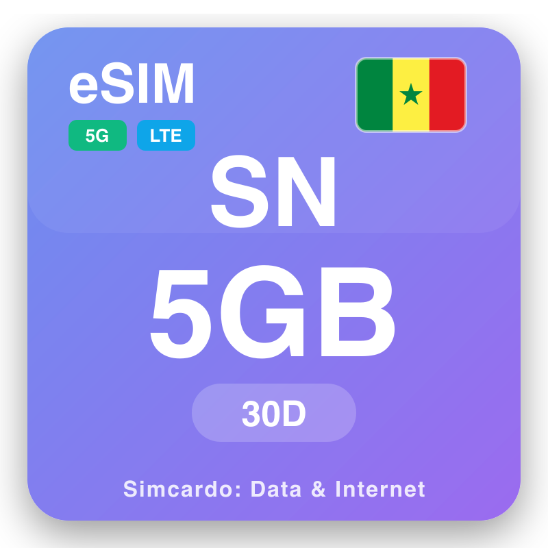 eSIM Senegal - planes de datos para viajes e internet móvil