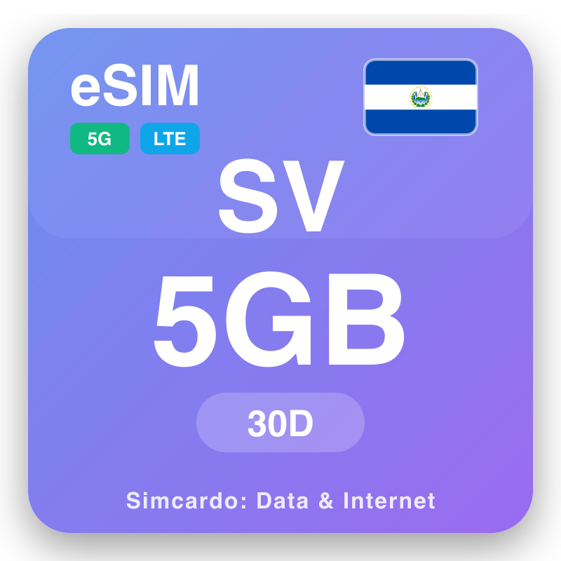 eSIM SV 5 GB mo 30 ra