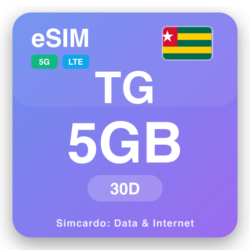 eSIM Togo - sumaq data planchaykuna y mobile internet