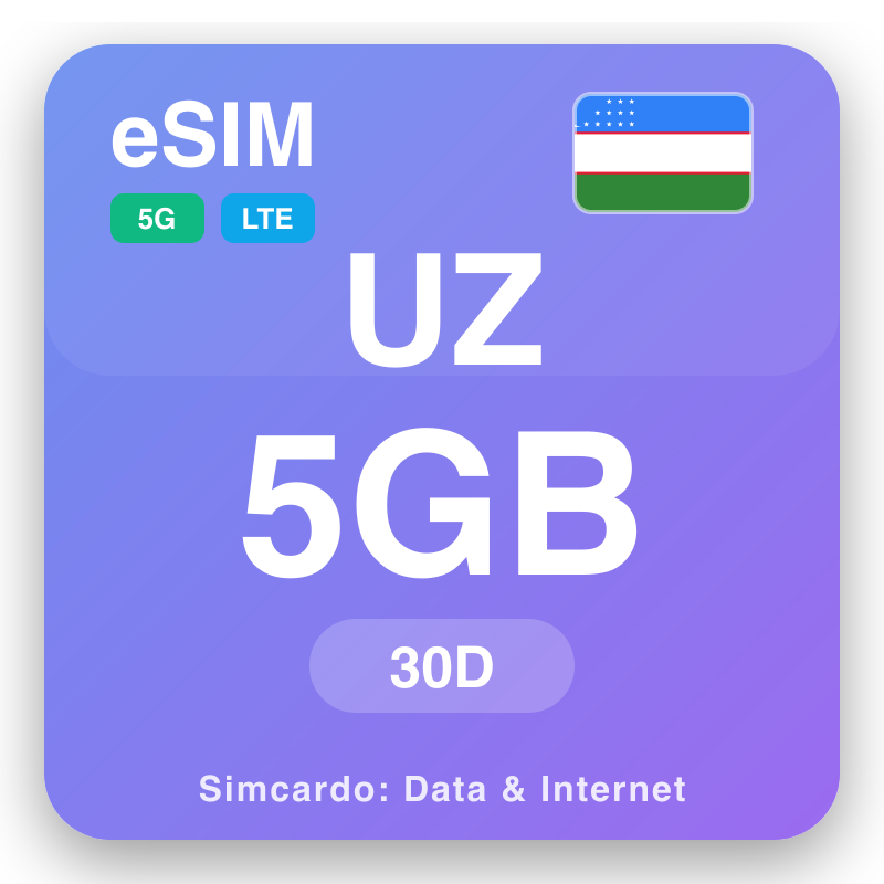 eSIM Uzbekistan - reisdataplannen en mobiel internet