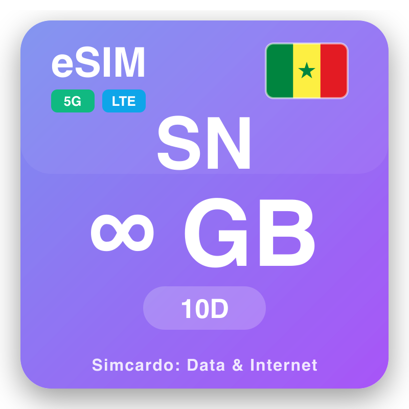 eSIM Seneqal Unlimited 10 gün üçün