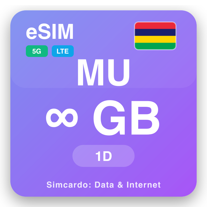 eSIM Morisi Unlimited kwa 1 siku