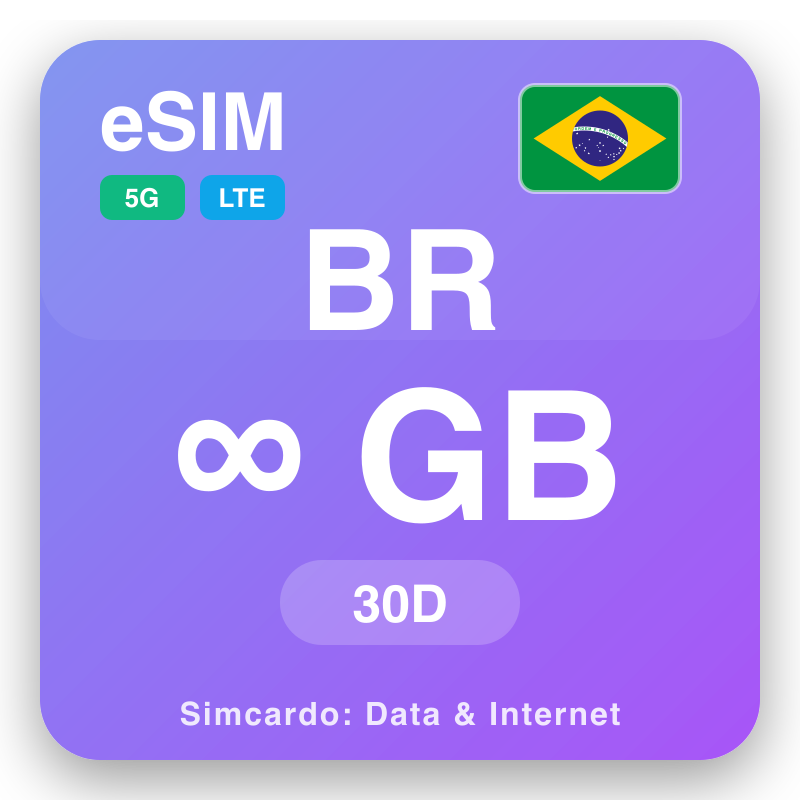 eSIM Brasil - rencana data perjalanan dan internet seluler